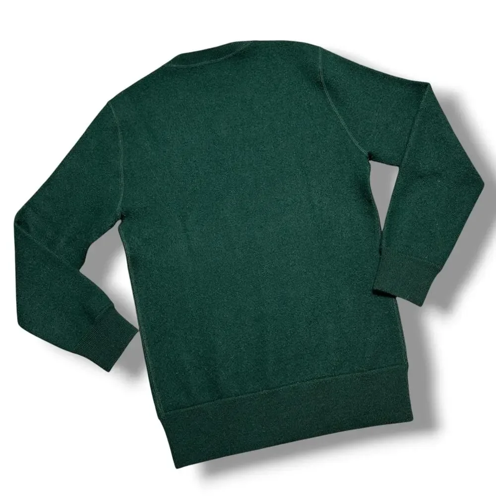 Mens Wallace & Barnes Sweater By J Crew XS 100% Merino Wool Green Sweater XS